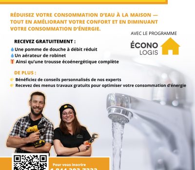 ÉCONOLOGIS – Un programme GRATUIT pour économiser l’eau et l’énergie