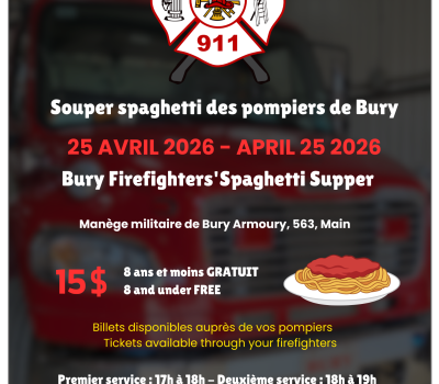 Souper spaghetti des pompiers de Bury